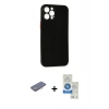 MARSİLYAN™- iPhone 12 Pro Max Kılıf Yadigar Yansıma Serisi - Şeffaf Royal Nano Ekran Koruyucu + Renkli Kamera Lens Koruma Cam - PE