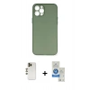 MARSİLYAN™- iPhone 12 Pro Max Kılıf Yadigar Yansıma Serisi - Şeffaf Royal Nano Ekran Koruyucu + Shine Kamera Lens - GD