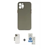 MARSİLYAN™- iPhone 12 Pro Max Kılıf Yadigar Yansıma Serisi - Şeffaf Royal Nano Ekran Koruyucu + Shine Kamera Lens - GD