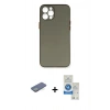 MARSİLYAN™- iPhone 12 Pro Max Kılıf Yadigar Yansıma Serisi - Şeffaf Royal Nano Ekran Koruyucu + Renkli Kamera Lens Koruma Cam - YL