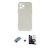 MARSİLYAN™- iPhone 12 Pro Max Kılıf Yadigar Yansıma Serisi - Şeffaf Temperli Cam Ekran Koruyucu + Metal Kamera Lens Koruma Cam - KI