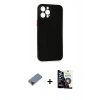 MARSİLYAN™- iPhone 12 Pro Max Kılıf Yadigar Yansıma Serisi - Şeffaf Temperli Cam Ekran Koruyucu + Metal Kamera Lens Koruma Cam - KI
