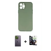MARSİLYAN™- iPhone 12 Pro Max Kılıf Yadigar Yansıma Serisi - Şeffaf Temperli Cam Ekran Koruyucu + Neon Fosforlu Kamera Lens - YL