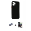 MARSİLYAN™- iPhone 12 Pro Max Kılıf Yadigar Yansıma Serisi - Şeffaf Temperli Cam Ekran Koruyucu + Renkli Kamera Lens Koruma Cam - MI