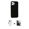 MARSİLYAN™- iPhone 12 Pro Max Kılıf Yadigar Yansıma Serisi - Şeffaf Temperli Cam Ekran Koruyucu + Shine Kamera Lens - LT