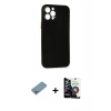 MARSİLYAN™- iPhone 12 Pro Max Kılıf Yadigar Yansıma Serisi - Şeffaf Temperli Cam Ekran Koruyucu + Shine Kamera Lens Koruma Cam - GI