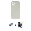 MARSİLYAN™- iPhone 12 Pro Max Kılıf Yadigar Yansıma Serisi - Şeffaf Temperli Cam Ekran Koruyucu + Shine Kamera Lens Koruma Cam - SH