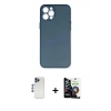 MARSİLYAN™- iPhone 12 Pro Max Kılıf Yadigar Yansıma Serisi - Şeffaf Temperli Cam Ekran Koruyucu + Shine Kamera Lens - LT