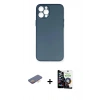 MARSİLYAN™- iPhone 12 Pro Max Kılıf Yadigar Yansıma Serisi - Şeffaf Temperli Cam Ekran Koruyucu + Renkli Kamera Lens Koruma Cam - TU