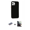 MARSİLYAN™- iPhone 12 Pro Max Kılıf Yadigar Yansıma Serisi - Şeffaf Temperli Cam Ekran Koruyucu + Renkli Kamera Lens Koruma Cam - TU