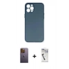 MARSİLYAN™- iPhone 12 Pro Max Kılıf Yadigar Yansıma Serisi - Şeffaf Uv Polymer Nano Ekran Koruyucu + Neon Fosforlu Kamera Lens - SI