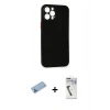 MARSİLYAN™- iPhone 12 Pro Max Kılıf Yadigar Yansıma Serisi - Şeffaf Uv Polymer Nano Ekran Koruyucu + Shine Kamera Lens Koruma Cam - MI