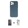 MARSİLYAN™- iPhone 12 Pro Max Kılıf Yadigar Yansıma Serisi - Şeffaf Uv Polymer Nano Ekran Koruyucu + Yeşil Neon Fosforlu Kamera Lens