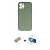 MARSİLYAN™- iPhone 12 Pro Max Kılıf Yadigar Yansıma Serisi - Siyah 3D Antistatik Seramik Nano Ekran Koruyucu + Shine Kamera Lens Koruma Cam - SABE