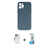 MARSİLYAN™- iPhone 12 Pro Max Kılıf Yadigar Yansıma Serisi - Siyah 5D Eko Cam Ekran Koruyucu + Shine Kamera Lens - GD