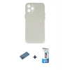 MARSİLYAN™- iPhone 12 Pro Max Kılıf Yadigar Yansıma Serisi - Siyah 5D Eko Cam Ekran Koruyucu + Shine Kamera Lens Koruma Cam - GD
