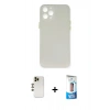 MARSİLYAN™- iPhone 12 Pro Max Kılıf Yadigar Yansıma Serisi - Siyah 5D Eko Cam Ekran Koruyucu + Shine Kamera Lens - GD