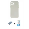 MARSİLYAN™- iPhone 12 Pro Max Kılıf Yadigar Yansıma Serisi - Siyah 5D Eko Cam Ekran Koruyucu + Pembe Shine Kamera Lens Koruma Cam