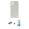 MARSİLYAN™- iPhone 12 Pro Max Kılıf Yadigar Yansıma Serisi - Siyah 5D Eko Cam Ekran Koruyucu + Renkli Kamera Lens Koruma Cam - MI