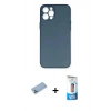 MARSİLYAN™- iPhone 12 Pro Max Kılıf Yadigar Yansıma Serisi - Siyah 5D Eko Cam Ekran Koruyucu + Shine Kamera Lens Koruma Cam - MI