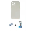 MARSİLYAN™- iPhone 12 Pro Max Kılıf Yadigar Yansıma Serisi - Siyah 5D Eko Cam Ekran Koruyucu + Shine Kamera Lens Koruma Cam - MI