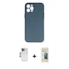 MARSİLYAN™- iPhone 12 Pro Max Kılıf Yadigar Yansıma Serisi - Siyah 6D Mat Seramik Hayalet Nano Ekran Koruyucu + Shine Kamera Lens - LT
