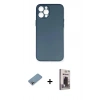 MARSİLYAN™- iPhone 12 Pro Max Kılıf Yadigar Yansıma Serisi - Siyah Bilvis Hayalet Cam Ekran Koruyucu + Shine Kamera Lens Koruma Cam - GI