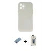 MARSİLYAN™- iPhone 12 Pro Max Kılıf Yadigar Yansıma Serisi - Siyah Bilvis Hayalet Cam Ekran Koruyucu + Shine Kamera Lens Koruma Cam - GI