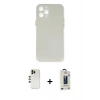 MARSİLYAN™- iPhone 12 Pro Max Kılıf Yadigar Yansıma Serisi - Siyah Bilvis Hayalet Cam Ekran Koruyucu + Shine Kamera Lens - GD