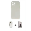 MARSİLYAN™- iPhone 12 Pro Max Kılıf Yadigar Yansıma Serisi - Siyah Bilvis Hayalet Cam Ekran Koruyucu + Shine Kamera Lens - GD