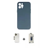 MARSİLYAN™- iPhone 12 Pro Max Kılıf Yadigar Yansıma Serisi - Siyah Bilvis Hayalet Cam Ekran Koruyucu + Shine Kamera Lens - GD