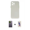 MARSİLYAN™- iPhone 12 Pro Max Kılıf Yadigar Yansıma Serisi - Siyah Joko 5D Cam + Neon Fosforlu Kamera Lens - YL