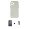 MARSİLYAN™- iPhone 12 Pro Max Kılıf Yadigar Yansıma Serisi - Siyah Joko Magic 5D Cam + Yeşil Neon Fosforlu Kamera Lens