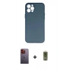 MARSİLYAN™- iPhone 12 Pro Max Kılıf Yadigar Yansıma Serisi - Siyah Joko Magic 5D Hayalet Cam + Neon Fosforlu Kamera Lens - TU