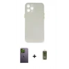 MARSİLYAN™- iPhone 12 Pro Max Kılıf Yadigar Yansıma Serisi - Siyah Joko Magic 5D Hayalet Cam + Neon Fosforlu Kamera Lens - YL