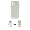MARSİLYAN™- iPhone 12 Pro Max Kılıf Yadigar Yansıma Serisi - Siyah Mat Seramik Nano Ekran Koruyucu + Shine Kamera Lens - LT