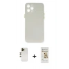 MARSİLYAN™- iPhone 12 Pro Max Kılıf Yadigar Yansıma Serisi - Siyah Mat Seramik Nano Ekran Koruyucu + Shine Kamera Lens - GD