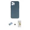 MARSİLYAN™- iPhone 12 Pro Max Kılıf Yadigar Yansıma Serisi - Siyah Mat Seramik Nano Ekran Koruyucu + Shine Kamera Lens Koruma Cam - MI