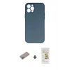MARSİLYAN™- iPhone 12 Pro Max Kılıf Yadigar Yansıma Serisi - Siyah Mat Seramik Nano Ekran Koruyucu + Shine Kamera Lens Koruma Cam - SABE