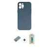 MARSİLYAN™- iPhone 12 Pro Max Kılıf Yadigar Yansıma Serisi - Siyah Polymer Nano Ekran Koruyucu + Shine Kamera Lens Koruma Cam - GI