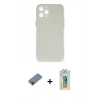 MARSİLYAN™- iPhone 12 Pro Max Kılıf Yadigar Yansıma Serisi - Siyah Polymer Nano Ekran Koruyucu + Metal Kamera Lens Koruma Cam - KI