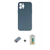 MARSİLYAN™- iPhone 12 Pro Max Kılıf Yadigar Yansıma Serisi - Siyah Polymer Nano Ekran Koruyucu + Metal Kamera Lens Koruma Cam - KI