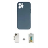 MARSİLYAN™- iPhone 12 Pro Max Kılıf Yadigar Yansıma Serisi - Siyah Polymer Nano Ekran Koruyucu + Shine Kamera Lens - GD