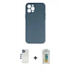 MARSİLYAN™- iPhone 12 Pro Max Kılıf Yadigar Yansıma Serisi - Siyah Polymer Nano Ekran Koruyucu + Shine Kamera Lens - LT