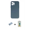 MARSİLYAN™- iPhone 12 Pro Max Kılıf Yadigar Yansıma Serisi - Siyah Polymer Nano Ekran Koruyucu + Shine Kamera Lens Koruma Cam - MI