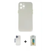 MARSİLYAN™- iPhone 12 Pro Max Kılıf Yadigar Yansıma Serisi - Siyah Polymer Nano Ekran Koruyucu + Shine Kamera Lens - LT