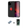 MARSİLYAN™- iPhone 12 Pro Max Kılıf Yankı Form Prime - Şeffaf 360 Full Body Arka Koruyucu + Shine Kamera Lens Koruma Cam - GI