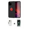 MARSİLYAN™- iPhone 12 Pro Max Kılıf Yankı Form Prime - Şeffaf 360 Full Body Arka Koruyucu + Shine Kamera Lens - GD