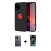 MARSİLYAN™- iPhone 12 Pro Max Kılıf Yankı Form Prime - Şeffaf 360 Full Body Arka Koruyucu + Neon Fosforlu Kamera Lens - YL
