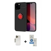 MARSİLYAN™- iPhone 12 Pro Max Kılıf Yankı Form Prime - Şeffaf Royal Nano Ekran Koruyucu + Shine Kamera Lens - GD